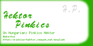 hektor pinkics business card